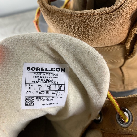 Sorel NM2575 Sorel Men's Cheyanne II Lace Up Duck Men’s Leather Boots Size 8 - Picture 7 of 9